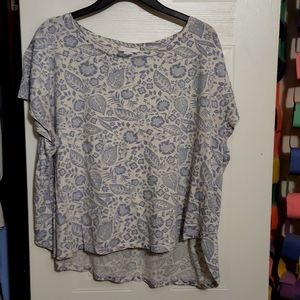 Blue and white blouse Large